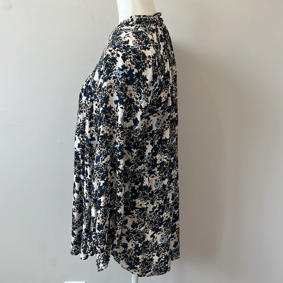 Free People Flowers in Her Hair Smock Detail Tunic Top in Cream Combo Size Small - Picture 5 of 6